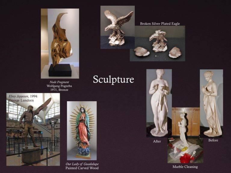 Restore Art. Sculpture restoration, conservation. Restore statues, figurines, carvings, bronze, metal, carved wood, marble, stone, plaster.